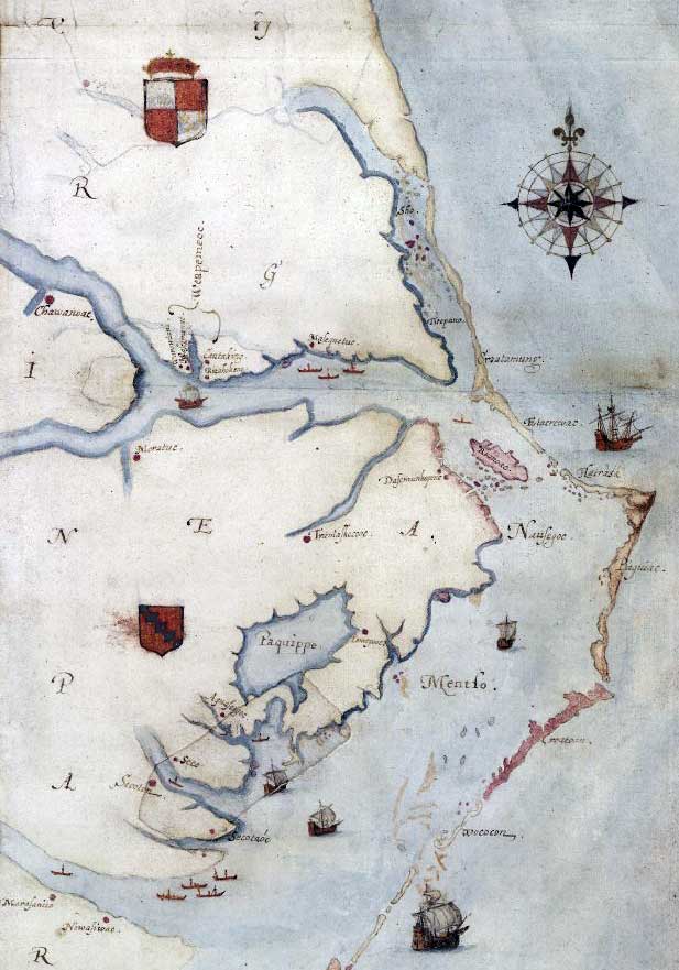 John White's Virgenia Pars Map